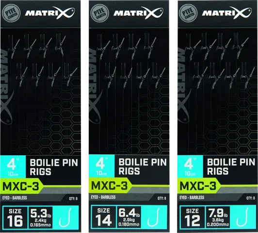 Matrix MXC-3 Ready-Made Rigs 16 Barbless Boilie Pin