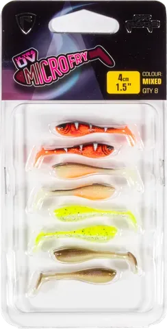 Fox Rage Mini Fry UV Weiche Köder 4cm 8pc Mixed