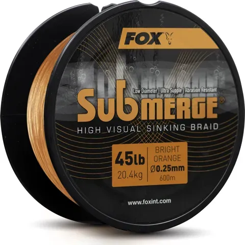 Fox Submerge Orange Sinking Braid 600m 0.25mm 20.4kg