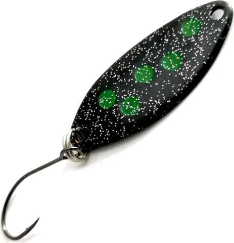 Troutwerk Spoon 3.3cm 2.5g Black/Green Dots