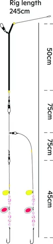 KINETIC Sabiki Seeboom 132 #1/0 245cm CLOWN