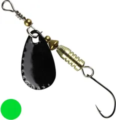 FTM Forellen Blinker Inline-Spinner 2.5g Schwarz / Grün