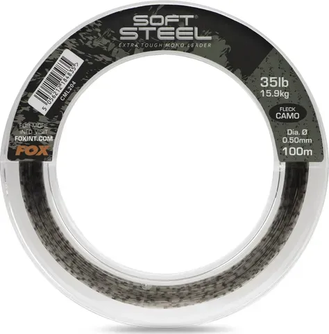 Fox Soft Steel Fleck Camo Leader 0.5mm 15.9kg 100m