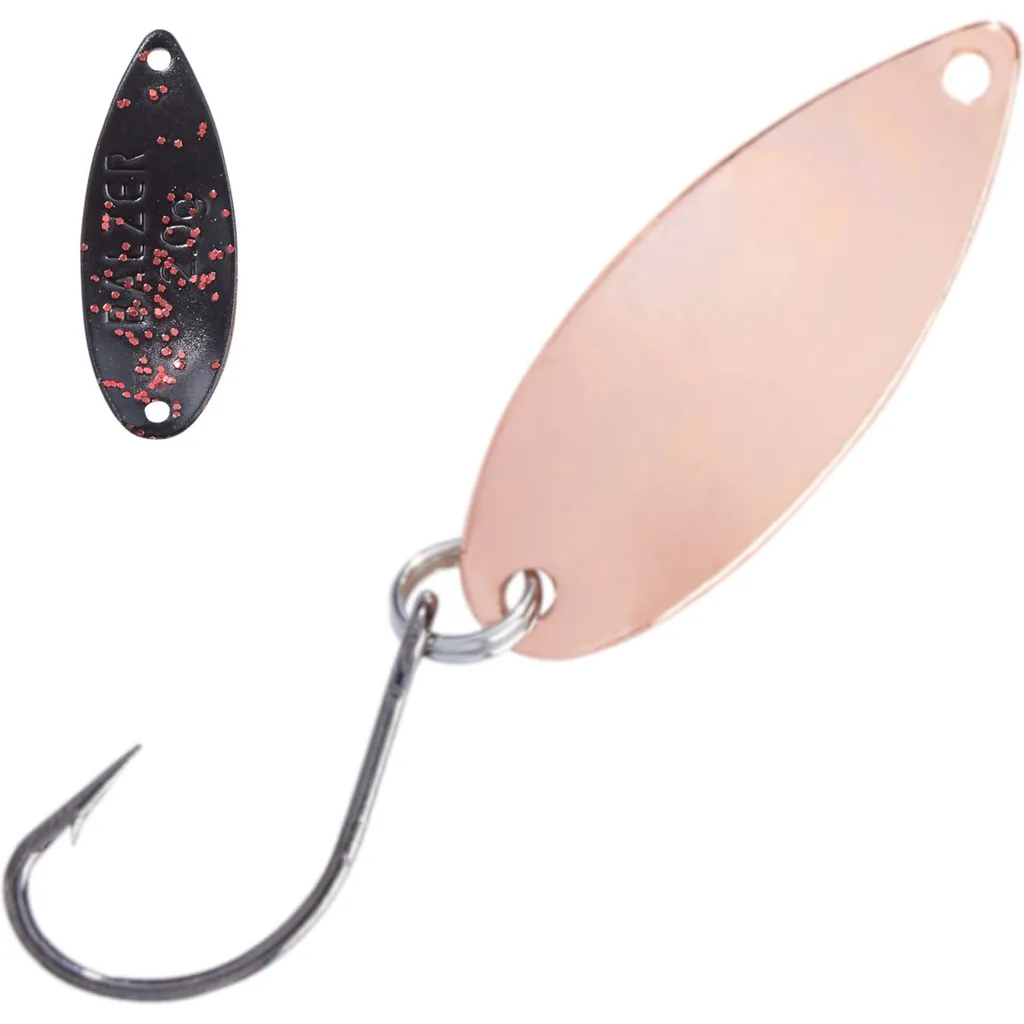 Balzer Metallica Catcher Blinker 2.5cm 2g Hellkupferfarben-Schwarz-Glitter