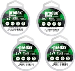 Predax Stahlvorfach 1x7 Leader 5m 14–41kg 4pcs Black Coated