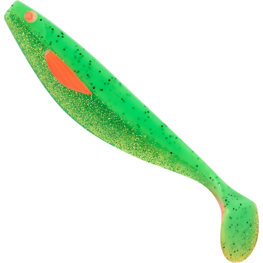 Balzer Shirasu Booster Shad Gummiköder 6cm Chartreuse Lime