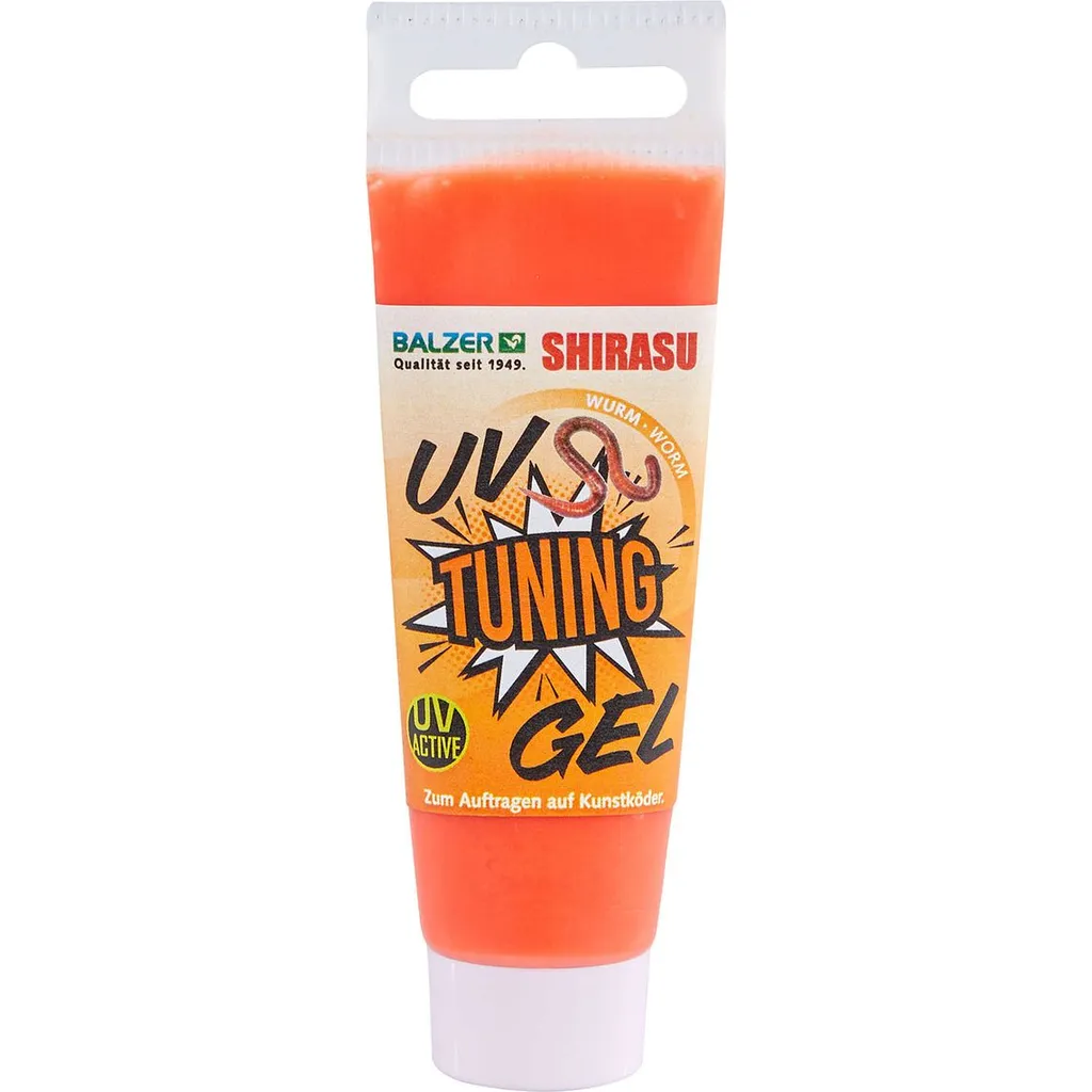 Balzer Shirasu UV Tuning Gel Fischlockstoffe Orange / Wurm