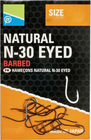 Preston Natural N-30 Eyed Hook #10