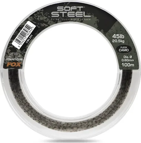 Fox Soft Steel Fleck Camo Leader 0.60mm 20.5kg 100m