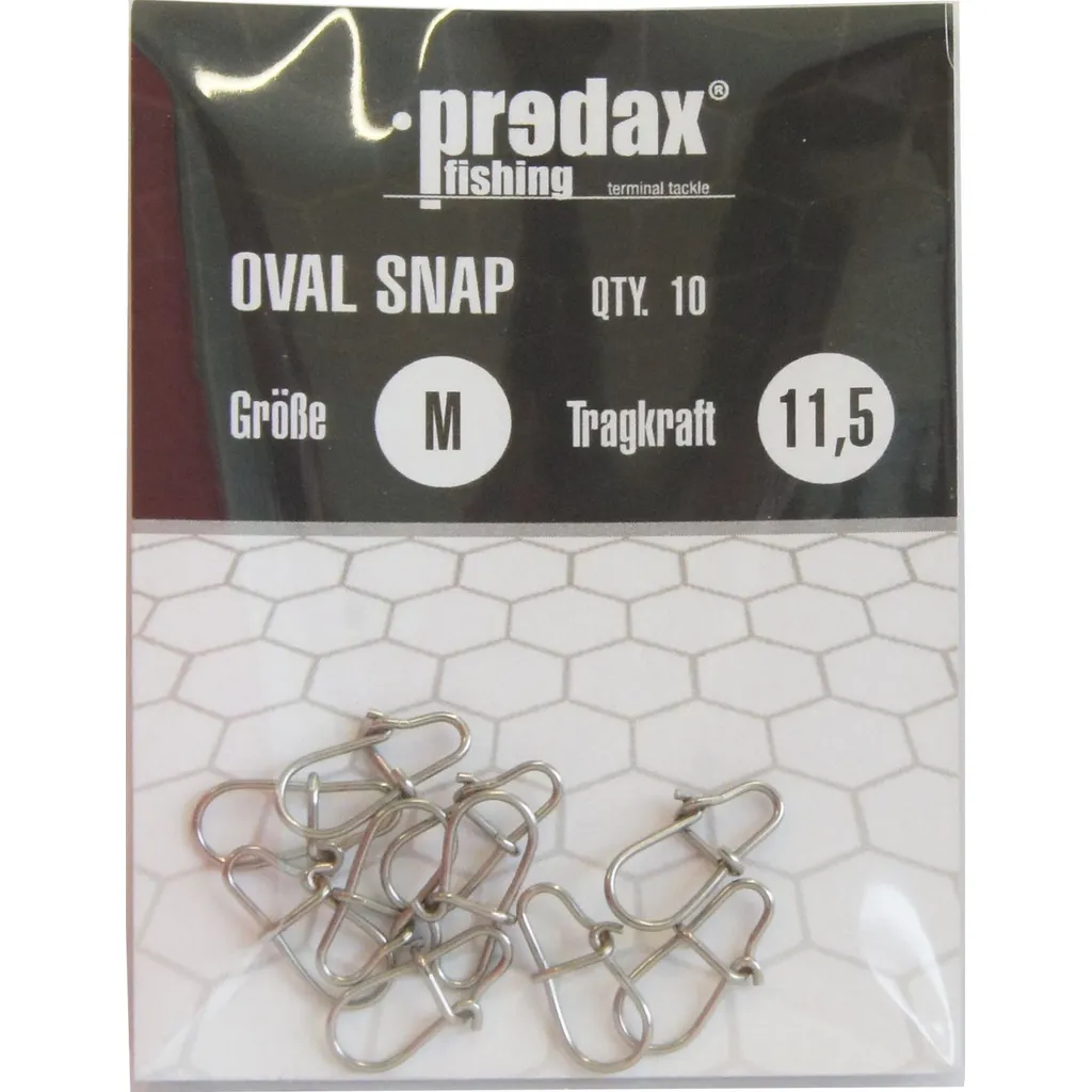 Predax Oval Egg Snap Snaps 10 Snaps #M 11.5kg