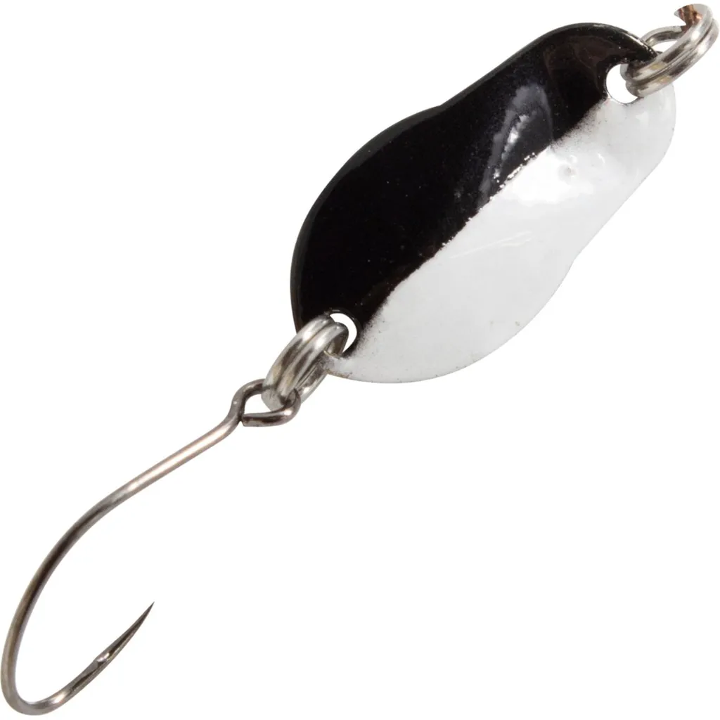 FTM Spoon Track Blinker 0,7g 1,9cm Schwarz Weiß Schwarz Grüner Punkt