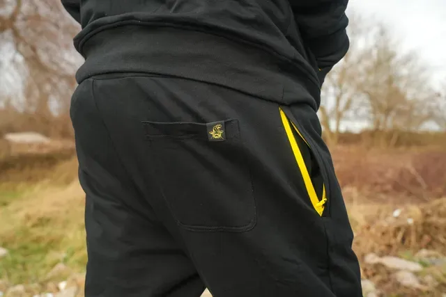 Black Cat Joggers Pants Medium Black