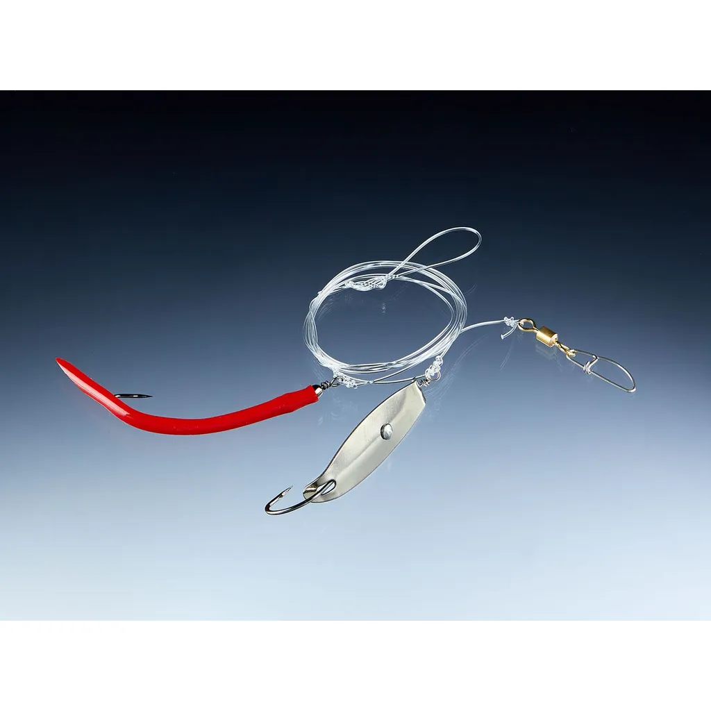 Balzer Gummi Makk-Dorschblinker System Fertigvorfach #6/0 120cm Weinrot