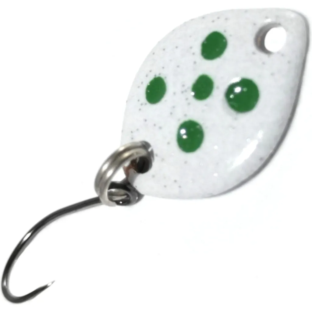 Troutwerk Spoon Blinker Weiß/Grüne Punkte