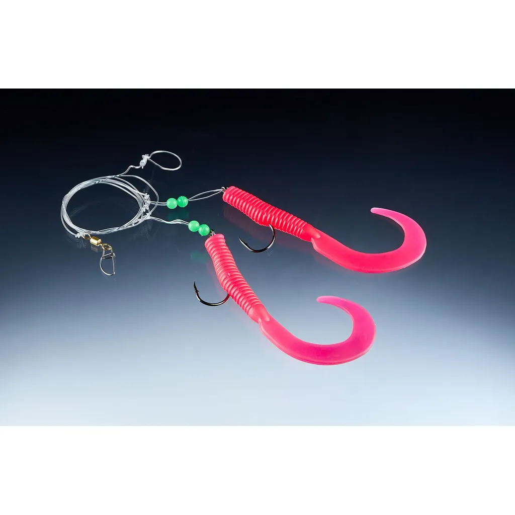 Balzer Großdorsch System mit 2 Haken - Meeresystem #8/0 125cm Pink