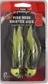 Fox Rage Fish Head Skirted Jigs 4/0 Chartreuse/Black