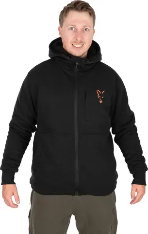 Fox Collection Sherpa Hoody Black/Orange M