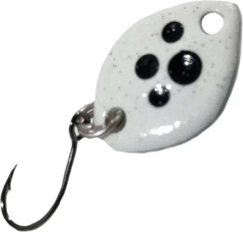 Troutwerk Spoon 1.2cm 0.8g White/Black Dots