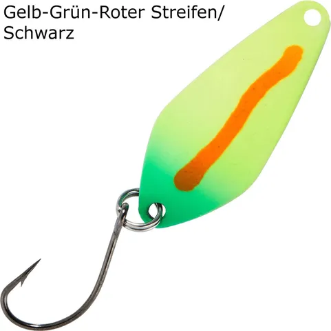 Balzer Spoon Searcher 2.1g Gelb-Grün-Roter Streifen/Schwarz