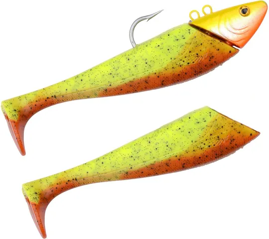 Spro Salty Beast Mega Jig Shad 24cm 470g Orange / Chartreuse