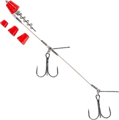 Balzer Shirasu Screw Hechtsystem mit Wechselgewichten - Schraubkopf #2 9cm Fluo-Rot