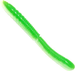 FTM Omura Baits Wurmy Käse Gummiköder 6.5cm 15.8g Hellgrün / Weiß