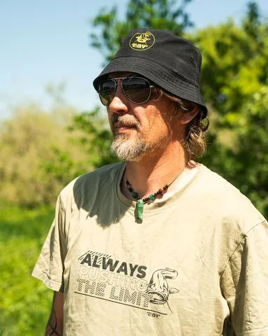 Black Cat Bucket Hat Black/Yellow 100% Polyester