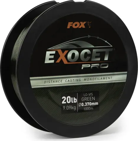 Fox Exocet Pro Monofilament Line 0.37mm 9.09kg 1000m Low Vis Green