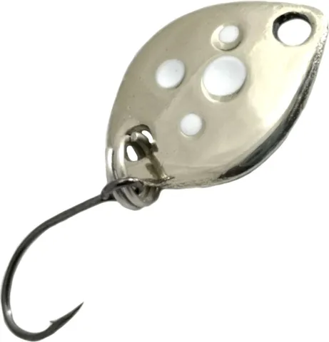 Troutwerk Spoon 1.2cm 0.8g Silver-Coloured/White Dots