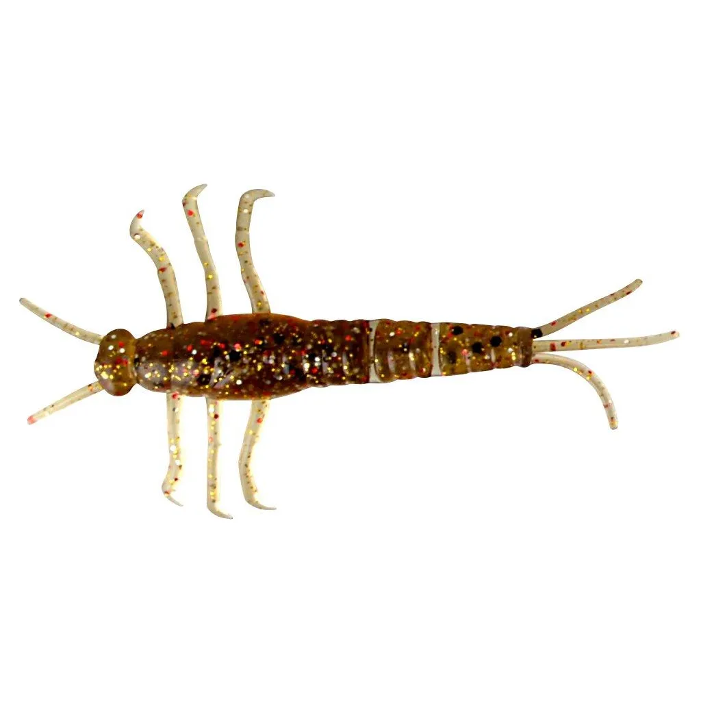 Savage Gear LB 3D PVC Mayfly Nymph Gummiköder 5cm 1g Brown Glitter