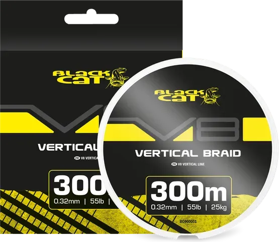 Black Cat V8-Line 0.32mm 25kg 300m Green/Yellow