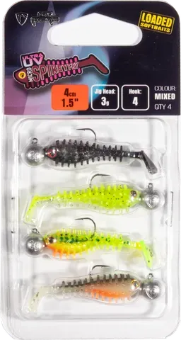 Fox Rage Micro Spikey Fry Mixed UV Colour Pack 4cm 3g 2pc Soft Bait