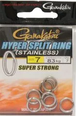 Gamakatsu Hyper Split Ring Spaltringe 8.1mm 83kg 7pieces Black Nickel
