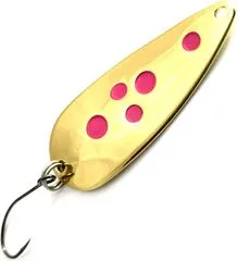 Troutwerk Spoon 4cm 5g Gold/Pink Dots Single Hook