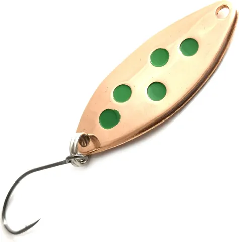 Troutwerk Spoon 3.3cm 2.5g Copper-Coloured/Green Dots