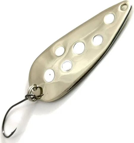 Troutwerk Spoon 4cm 5g Silver/White Dots Single Hook