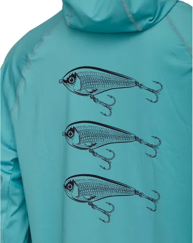 Westin Bay Upf Hoodie W/Neck Gaiter XXL Sea Breeze