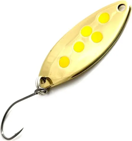 Troutwerk Spoon 2.5g 3.3cm Goldfarben Gelbe Punkte