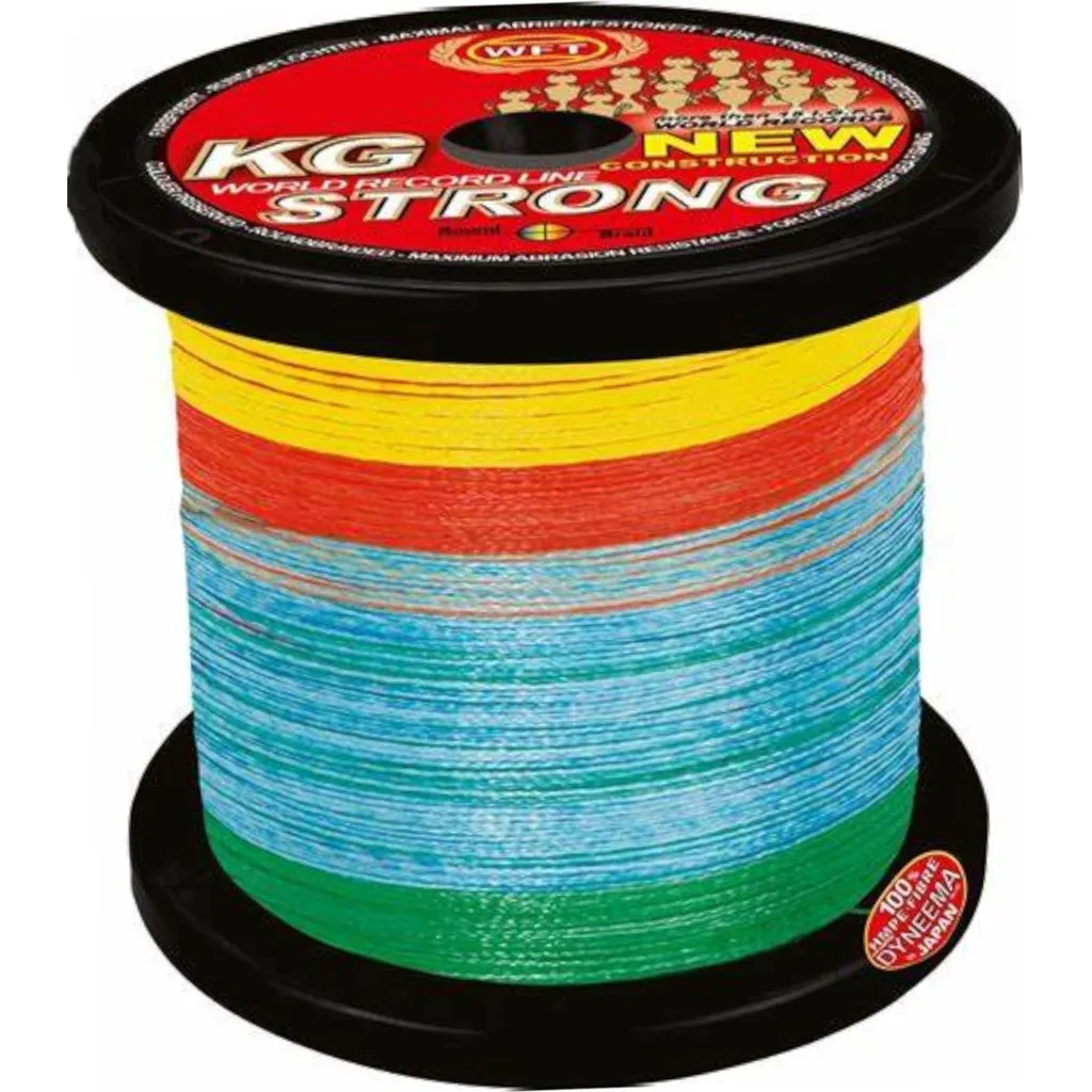 WFT Strong Multicolor Geflochtene Angelschnur 0.52mm 86kg 1000m