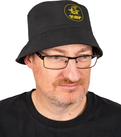 Black Cat Bucket Hat Black/Yellow 100% Polyester