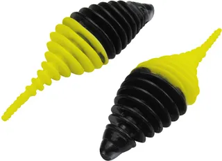 FTM Omura Baits Pongo Gummiköder 6.5cm Schwarz/Neongelb Krill