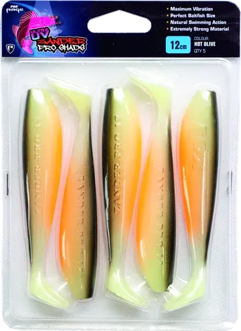 Fox Rage Zander Pro Ultra Weiche Köder 10cm Ultra UV Hot Olive 5pcs