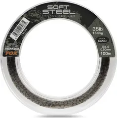 Fox Soft Steel Fleck Camo Leader 0.5mm 15.9kg 100m