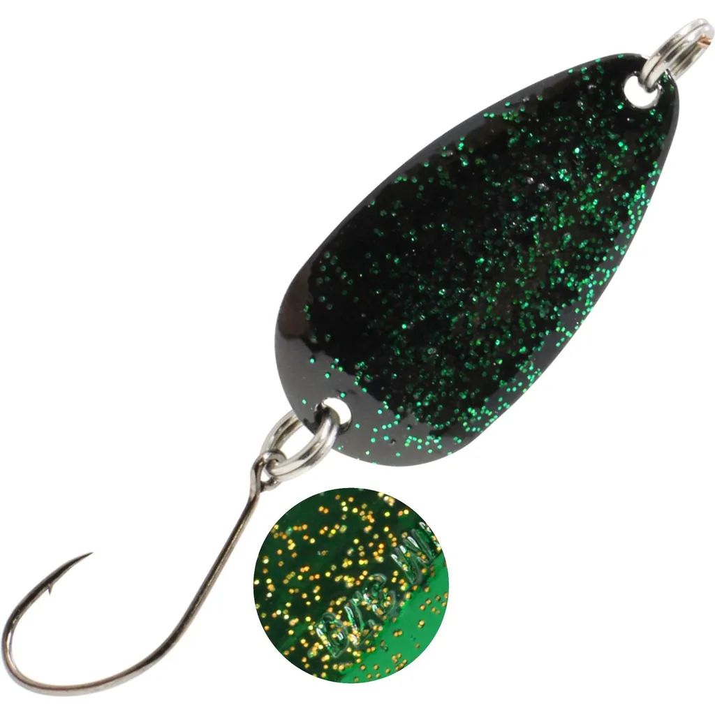 FTM Spoon Bee Blinker 114055 3,1cm 3,7g Schwarz Grün Glitter Grün Gold Glitter