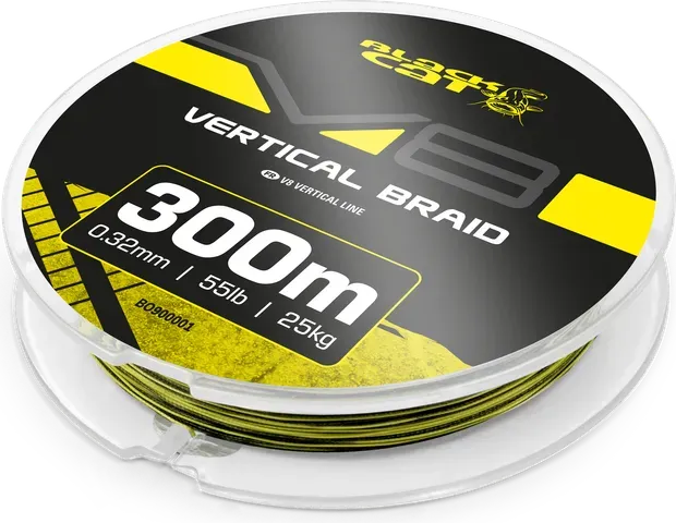 Black Cat V8-Line 0.32mm 25kg 300m Green/Yellow