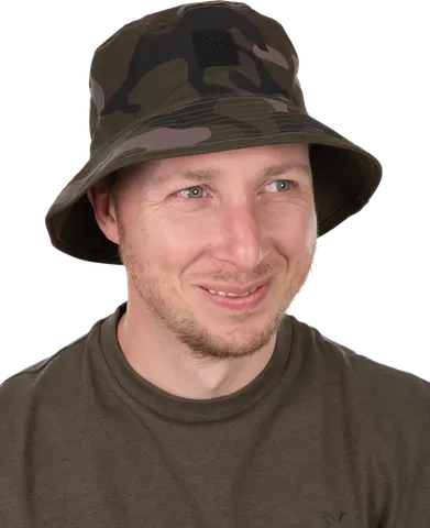 Fox Reversible Bucket Hat Khaki Polyester