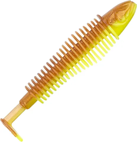 Bullseye Lamelli Gummiköder 7cm Ginger Back