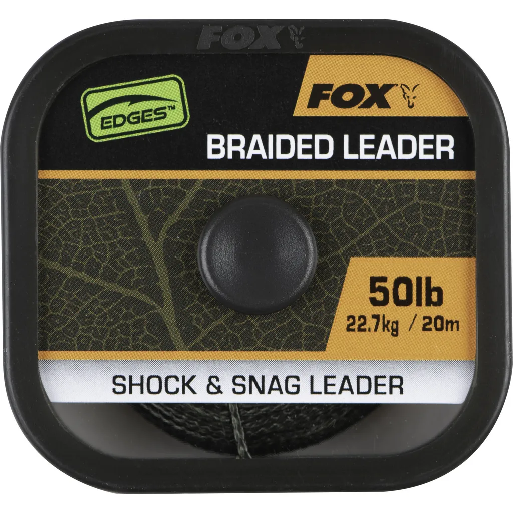 Fox Edges Naturals Braided Leader 20m 22.7kg