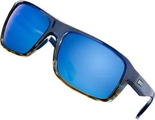 Rapala Precision Skye Polarized Glasses Blue Turtle Fade Frame Grey Blue Mirror
