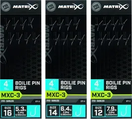 Matrix MXC-3 Fertige Rigs 14 Barbless Boilie Pin